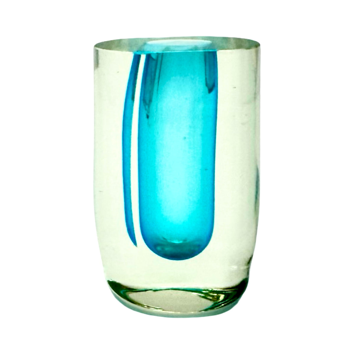 Turquoise Glass Vase