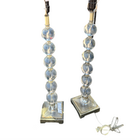 Pair of Lucite Stacked Ball Lamps