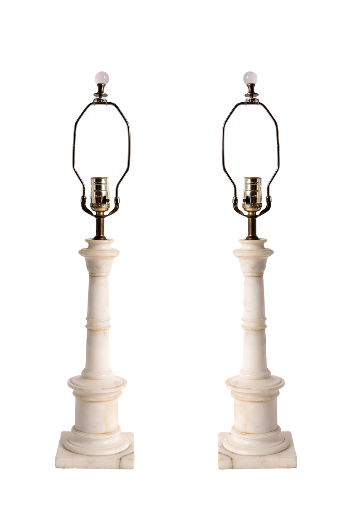 Pair of Alabaster Lamps