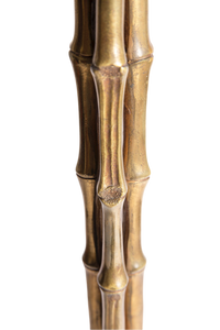 Faux bamboo brass floor lamp
