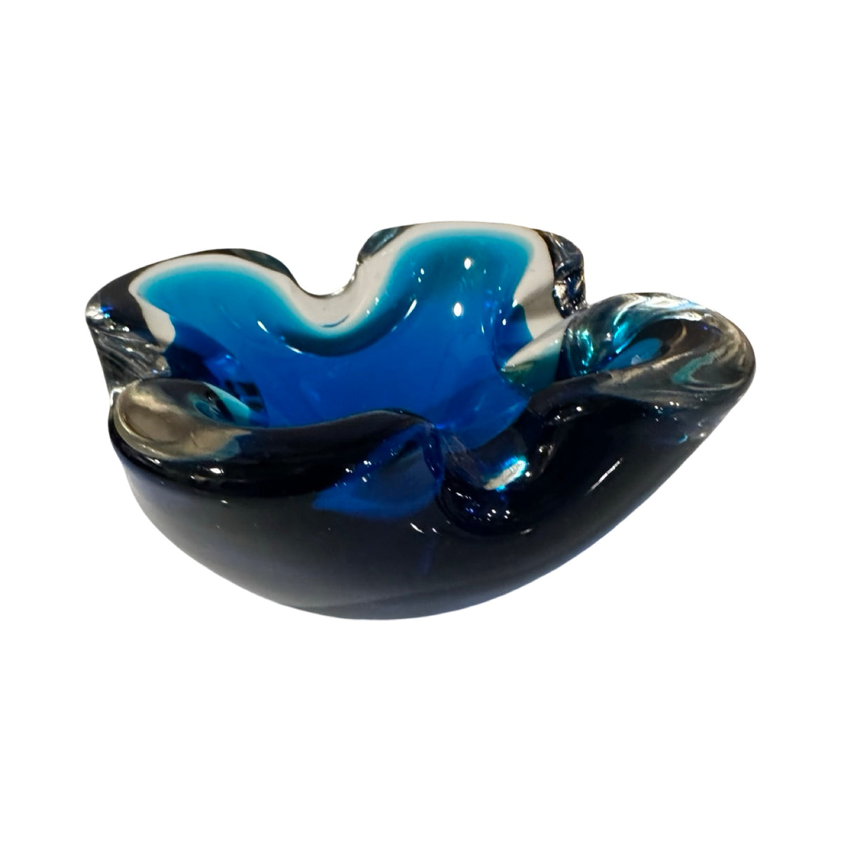 Blue Murano Clover Bowl