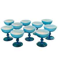 Set of 10 Turquoise Coupes