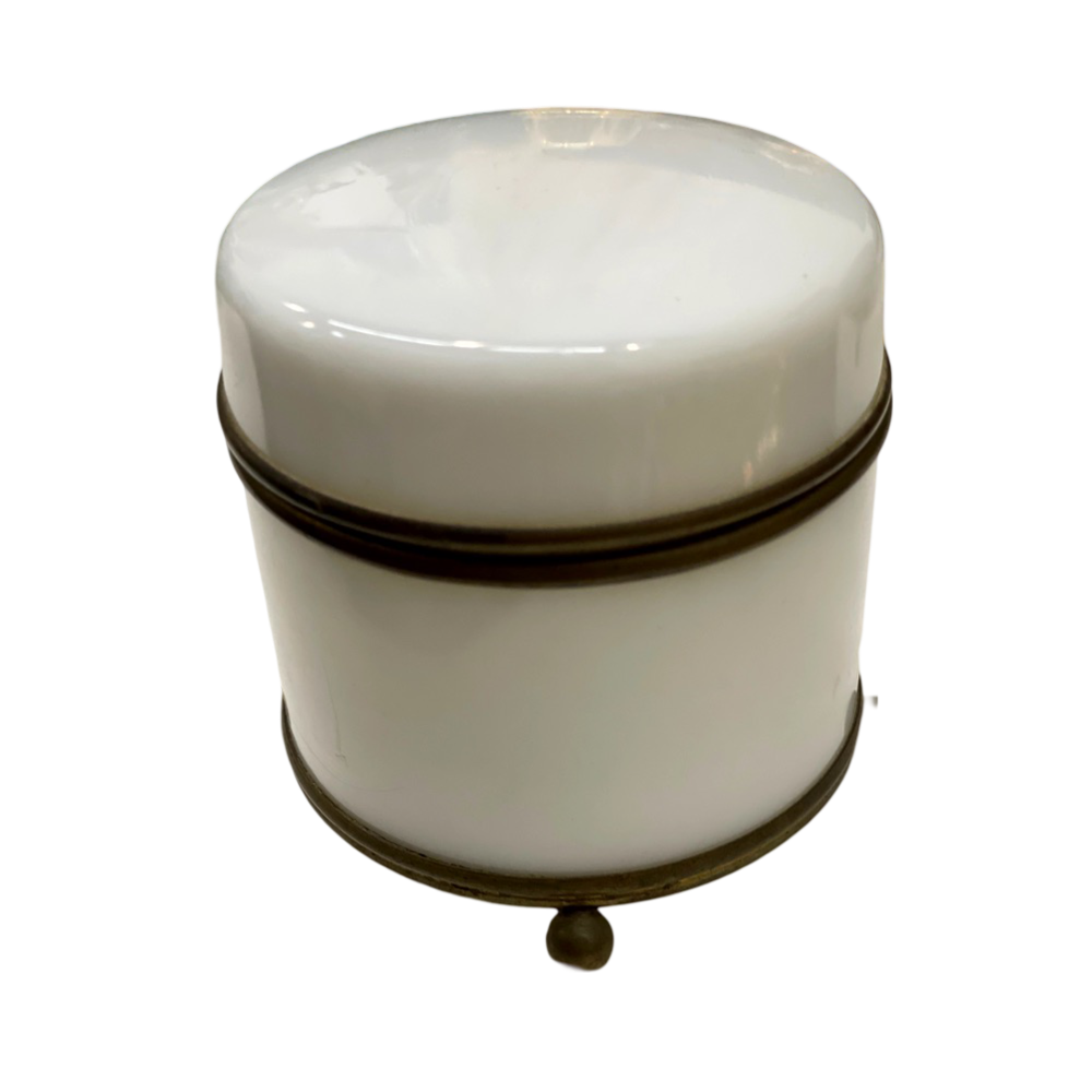 White Opaline Hinged Box