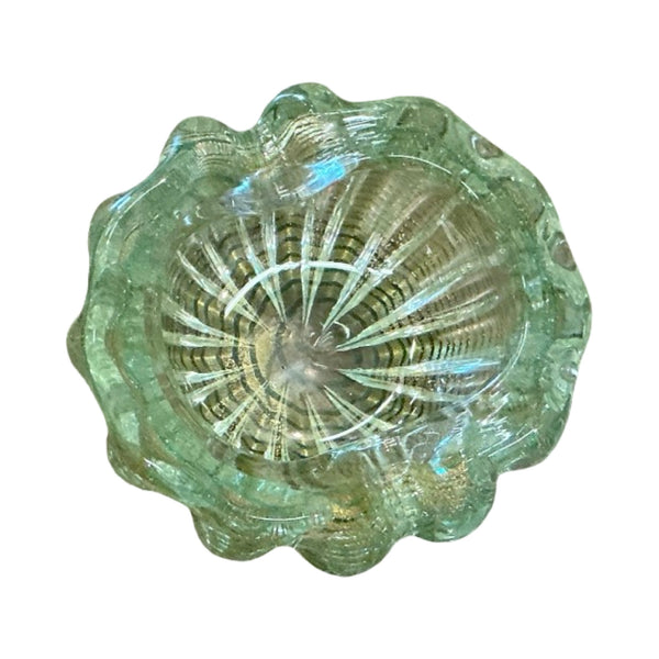 Aqua & Gold Murano Bowl