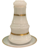 white Opaline Water Decanter & Dish