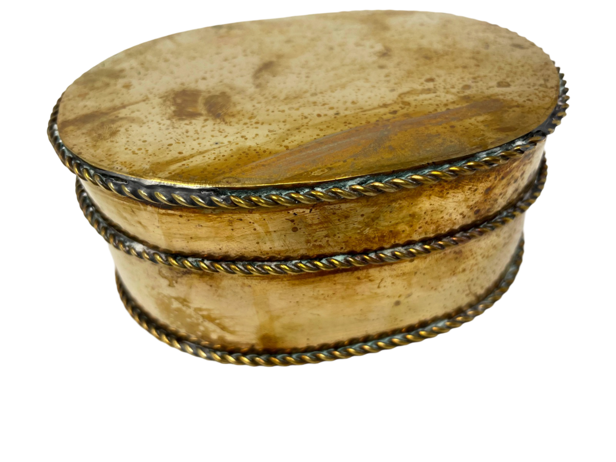 Brass Oval Hinged Box