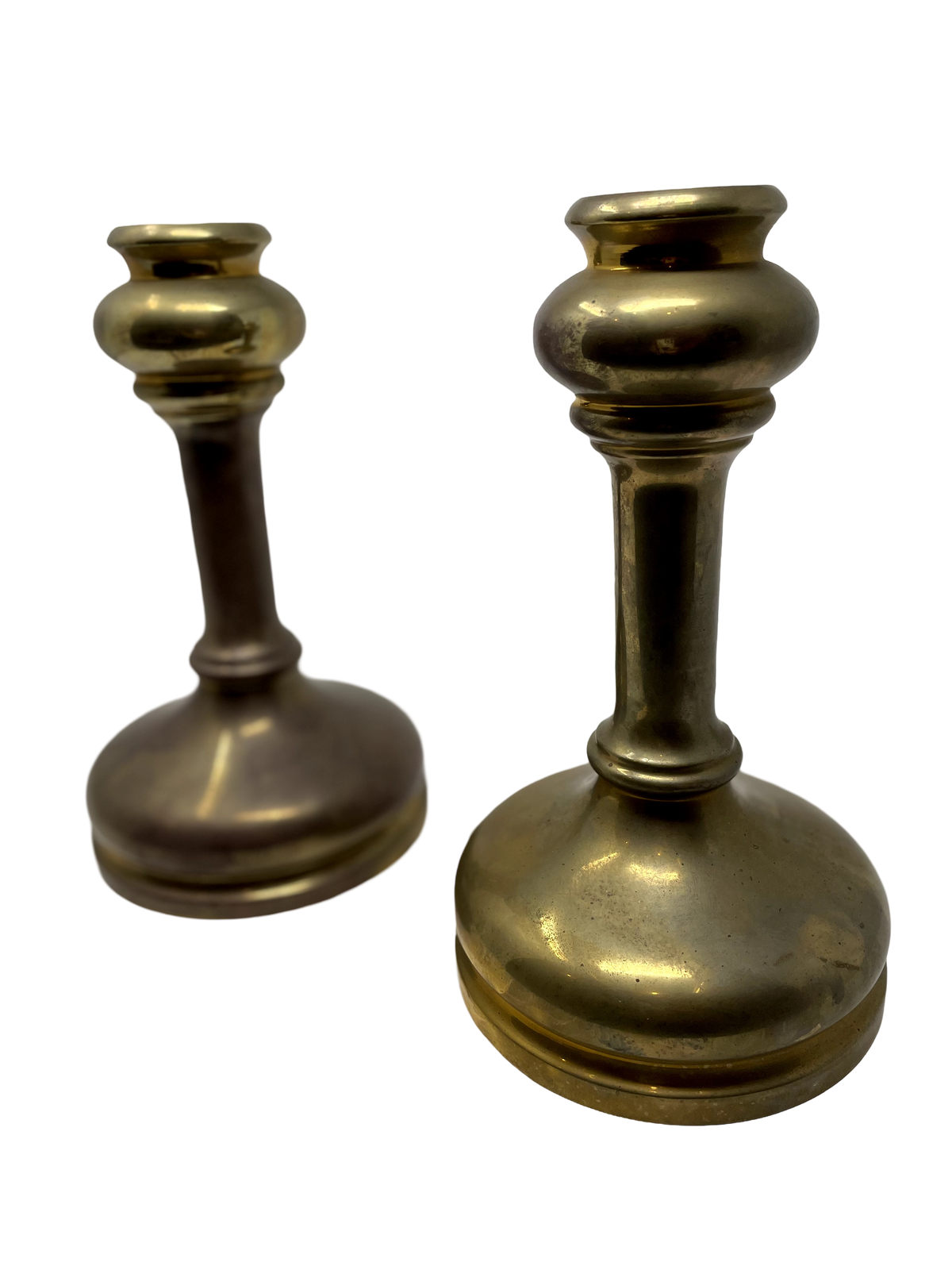 Pair of Heavy Brass Candlesticks