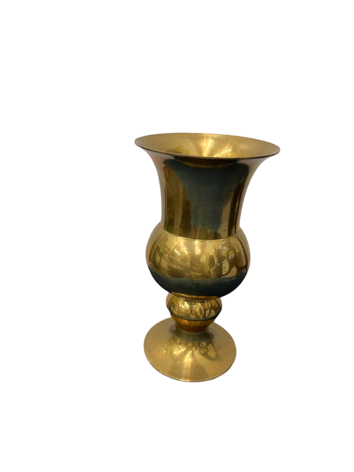 6.75" Brass Vase with Candle