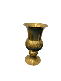 6.75" Brass Vase with Candle