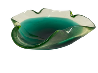 Green & Turquoise Art Glass Bowl