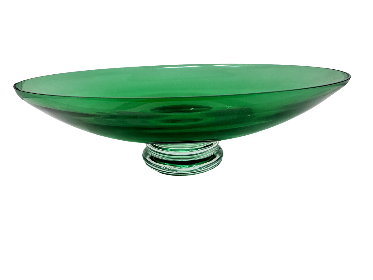 Emerald Green 15" Art Glass Bowl