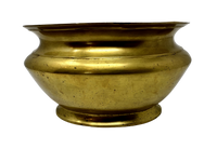 Brass Heavy Oval Footed Bowl, 9.5x6.5x6