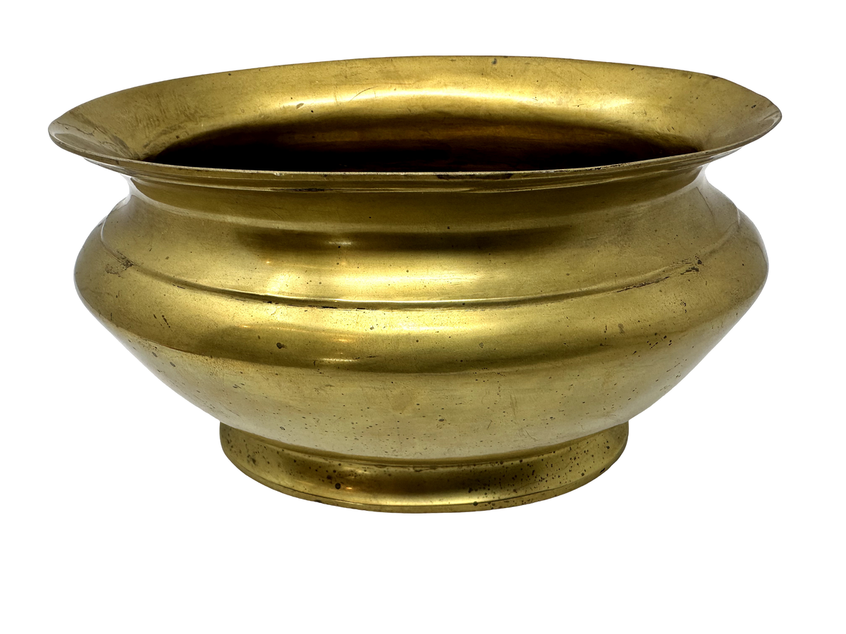 Brass Heavy Oval Footed Bowl, 9.5x6.5x6