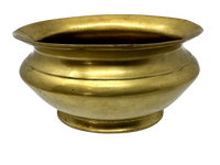 Brass Heavy Oval Footed Bowl, 9.5x6.5x6