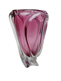 Pink Swirled Murano Vase
