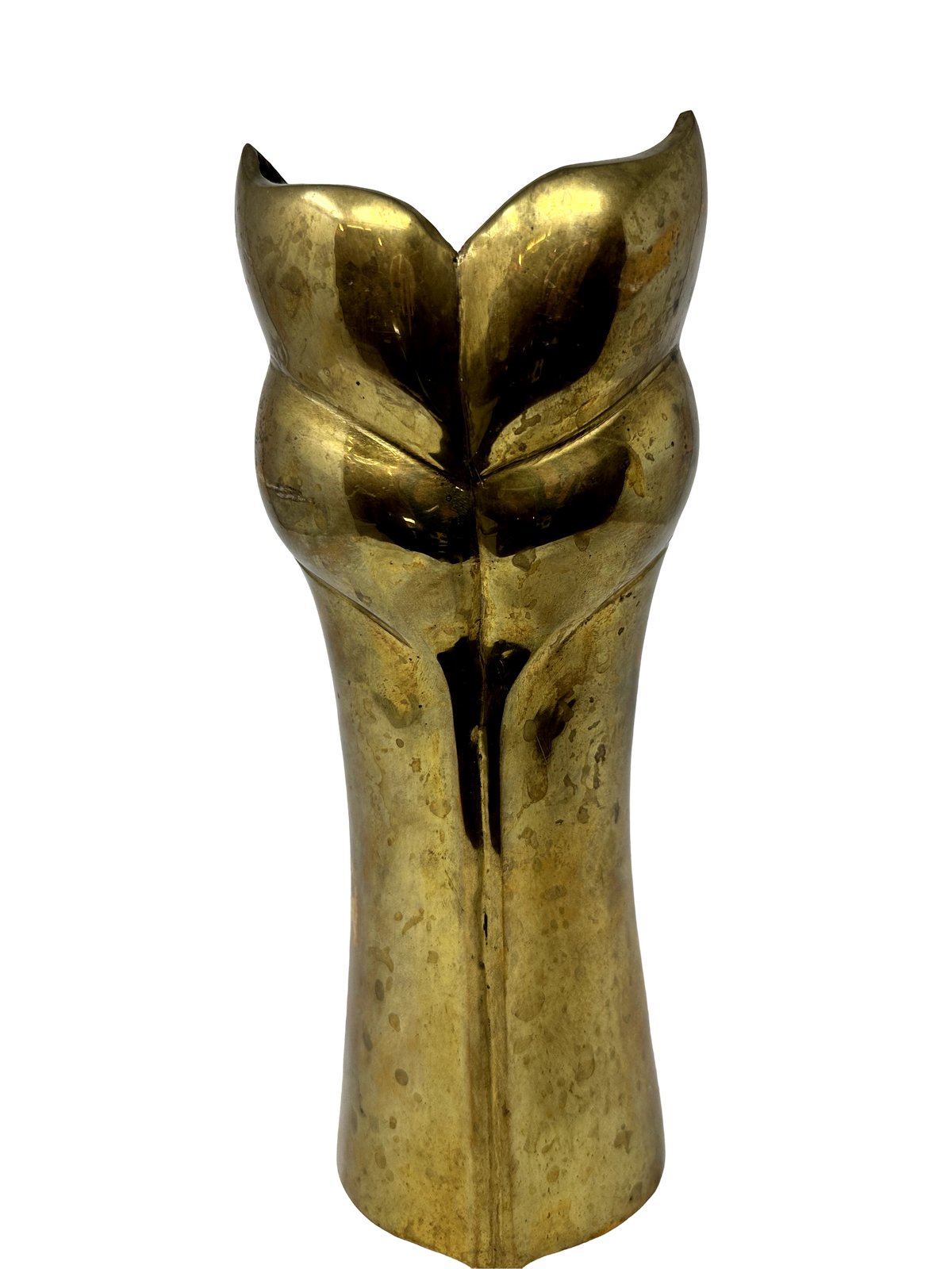 Heavy Brass 9" Art Nouveau style Vase