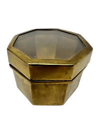 Brass & Glass Top Box