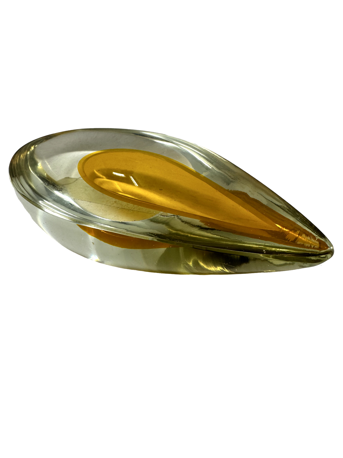 Yellow Murano Teardrop Sommeroso Ashtray