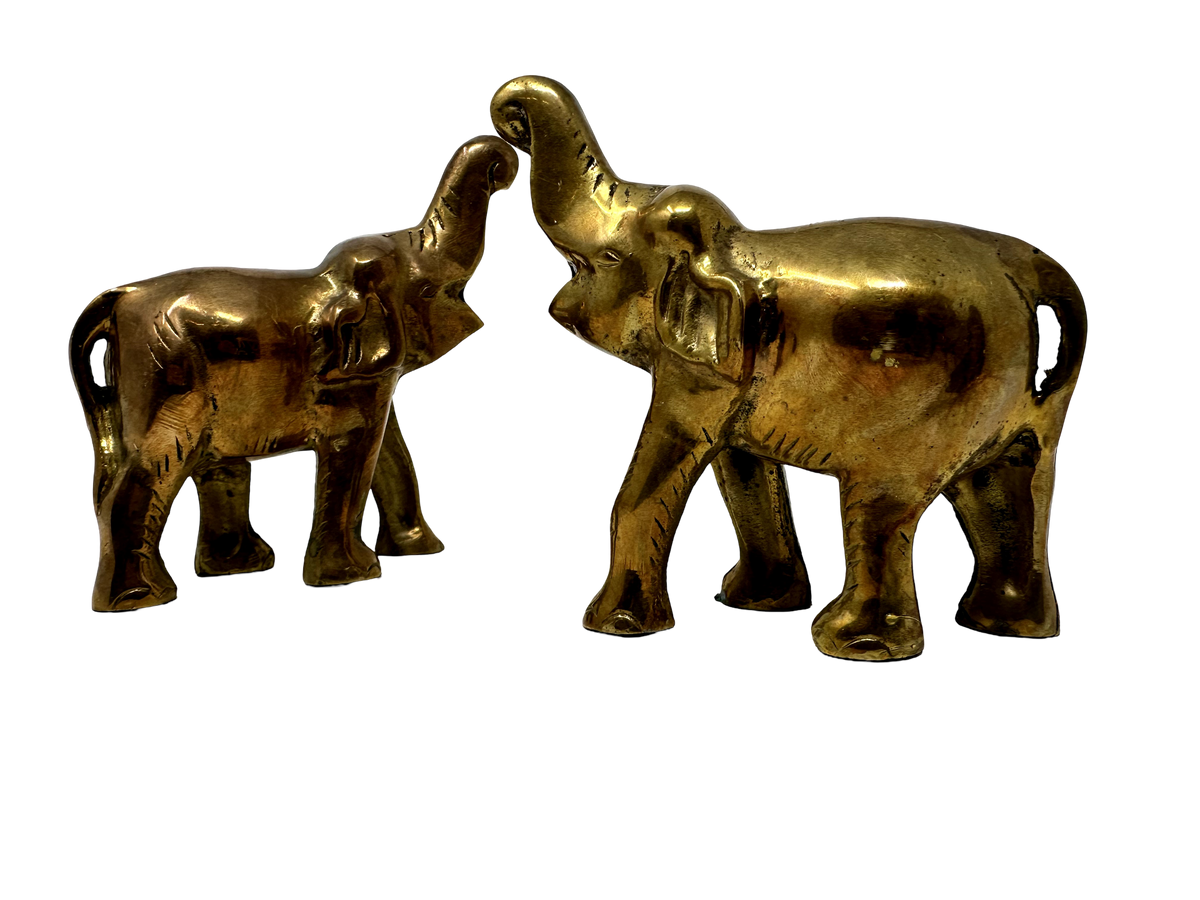 Pair of Brass Elephants