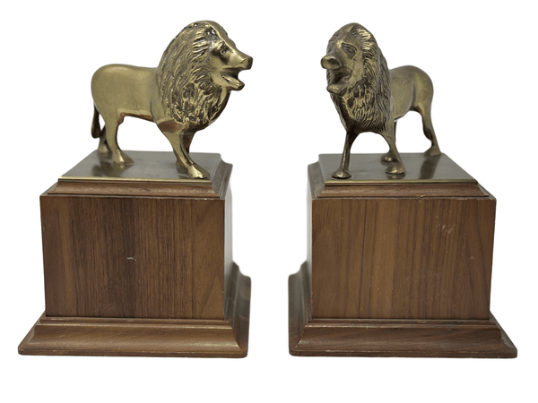 Pair of Brass Lions
