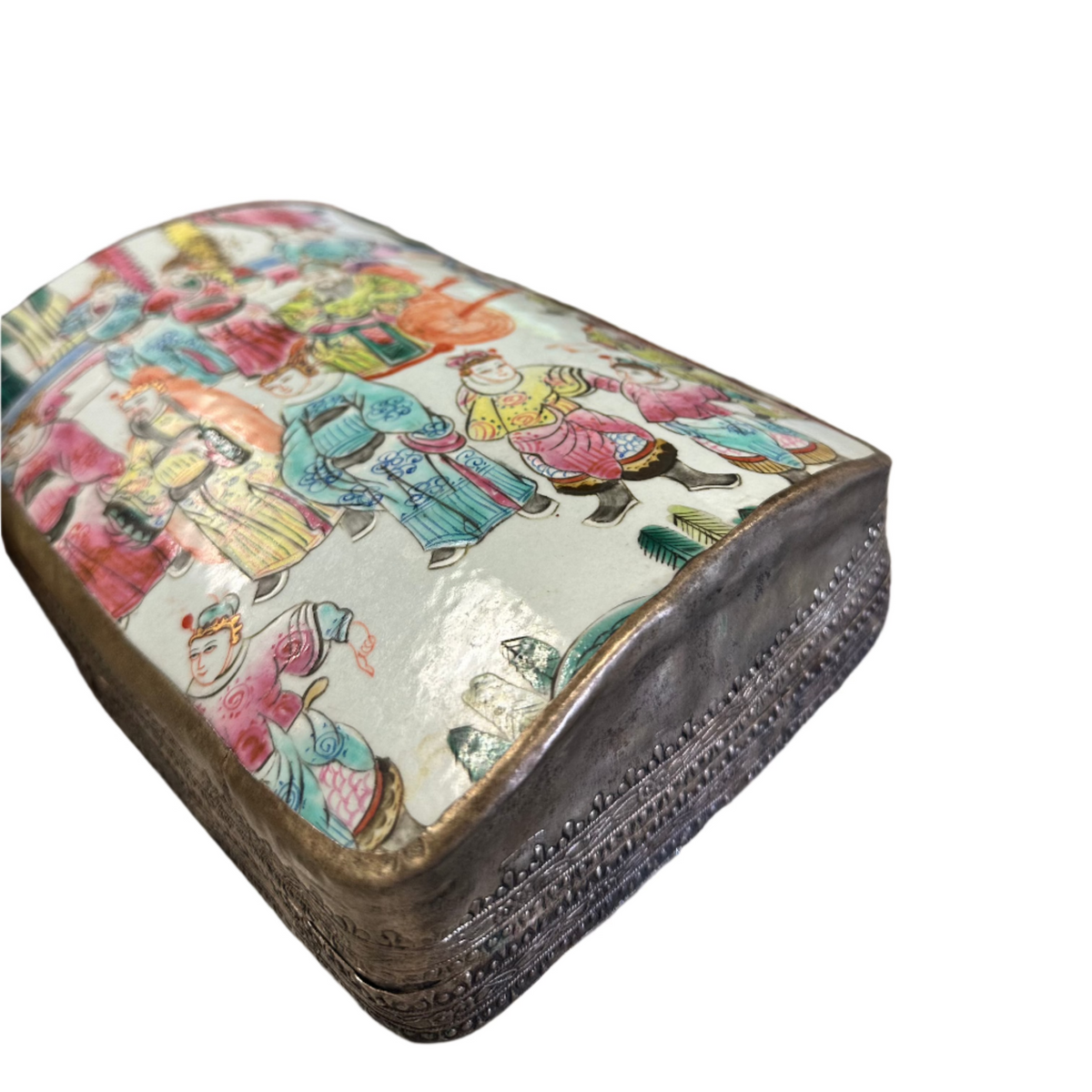 Rose Canton Rectangular Box in Metal