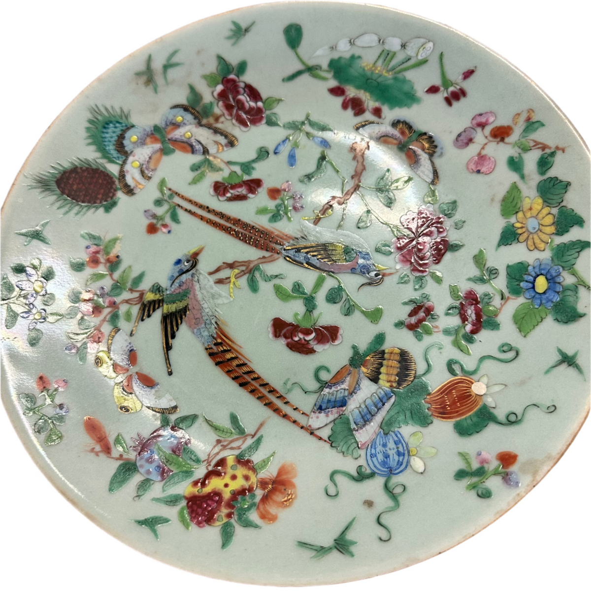 Chinese Export Celadon plate, 10"
