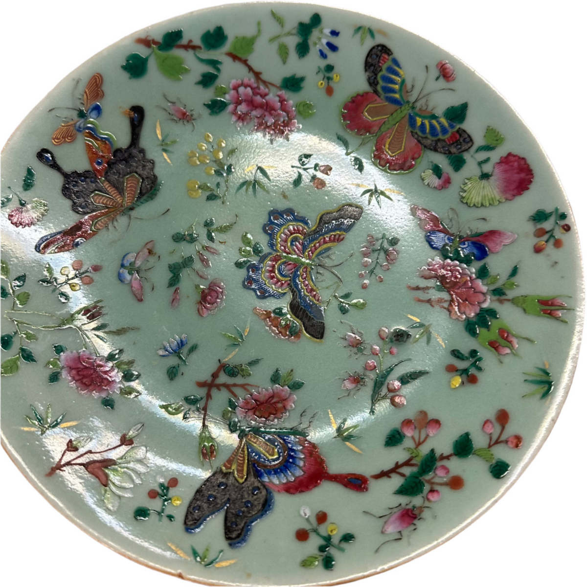 Chinese Export Celadon plate, 10"