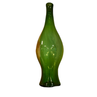 Olive Green 24" Blenko Urn Vase