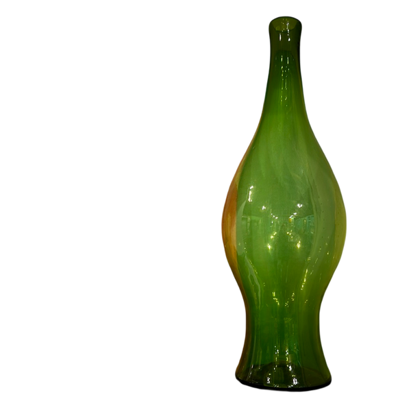 Olive Green 24" Blenko Urn Vase