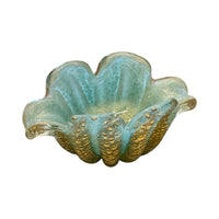 Aqua & Gold Murano Cigar Ashtray