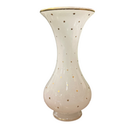 White Opaline Vase w/ stars