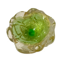 Lime Green & Gold Murano Bowl