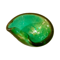 Teal Murano Conchiglia Bowl