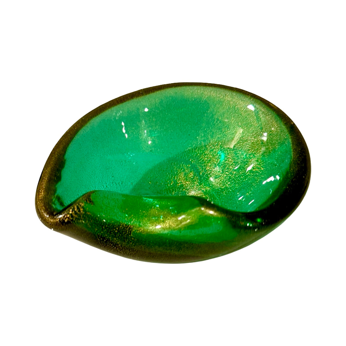 Teal Murano Conchiglia Bowl