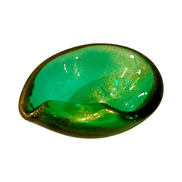 Teal Murano Conchiglia Bowl