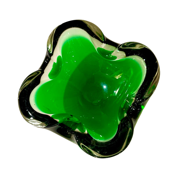 Emerald Murano Seguso Bowl