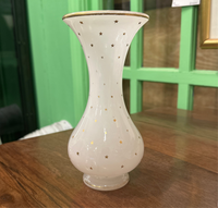 White Opaline Vase w/ stars