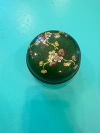 Green cloisonné box