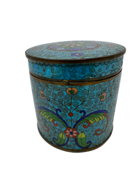 Turquoise Cloisonne Cylinder Box