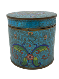 Turquoise Cloisonne Cylinder Box