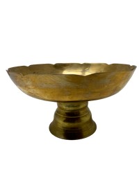 Round Brass Footed Compote