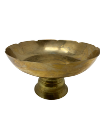 Round Brass Footed Compote