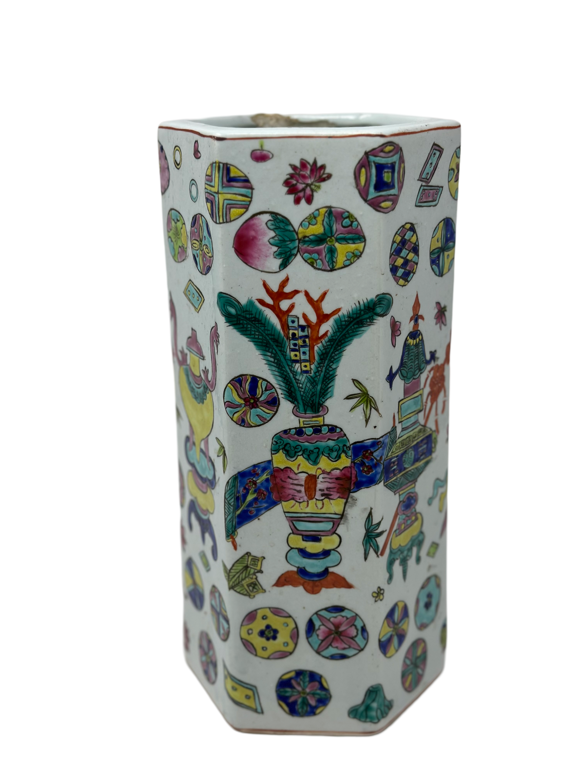 Chinese Export Hexagon Hat Stand