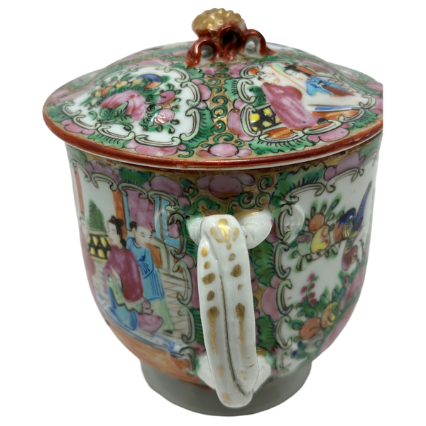 Rose Canton Small Covered Bowl