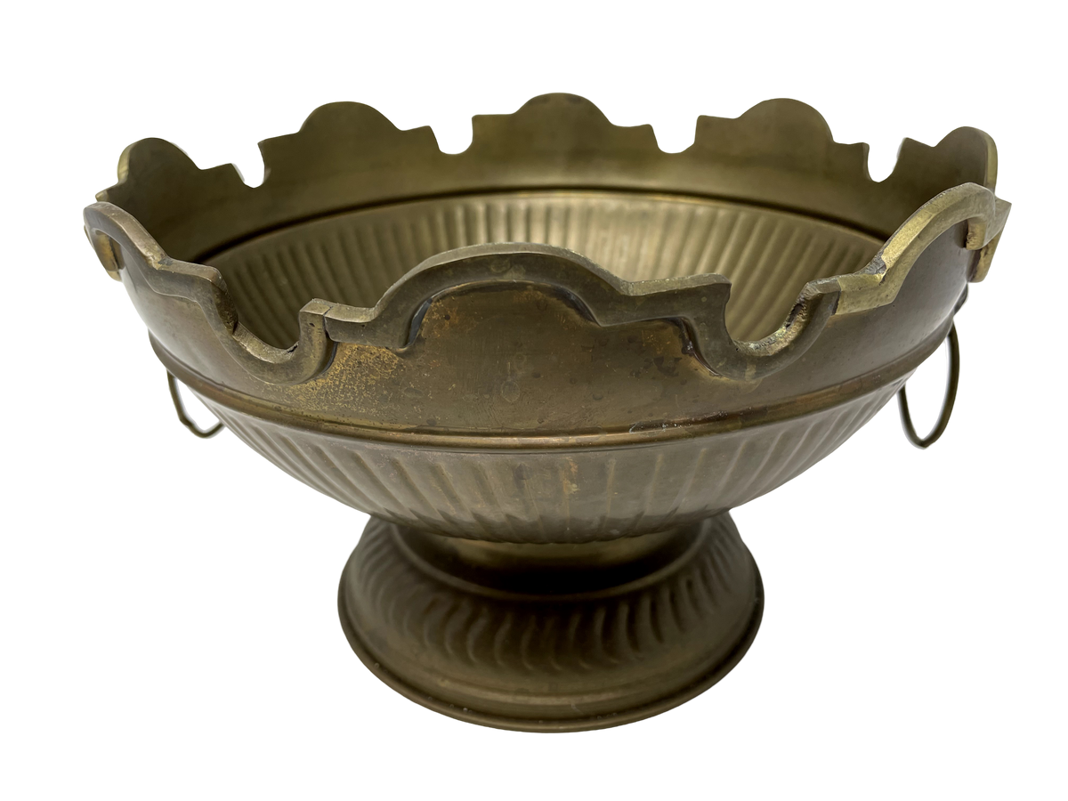12" Footed Bowl w/ Lion Handles