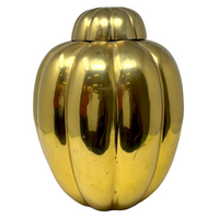 Ribbed Brass Ginger Jar