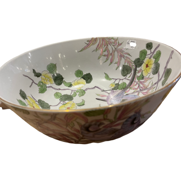 Porcelain 12" Floral Bowl