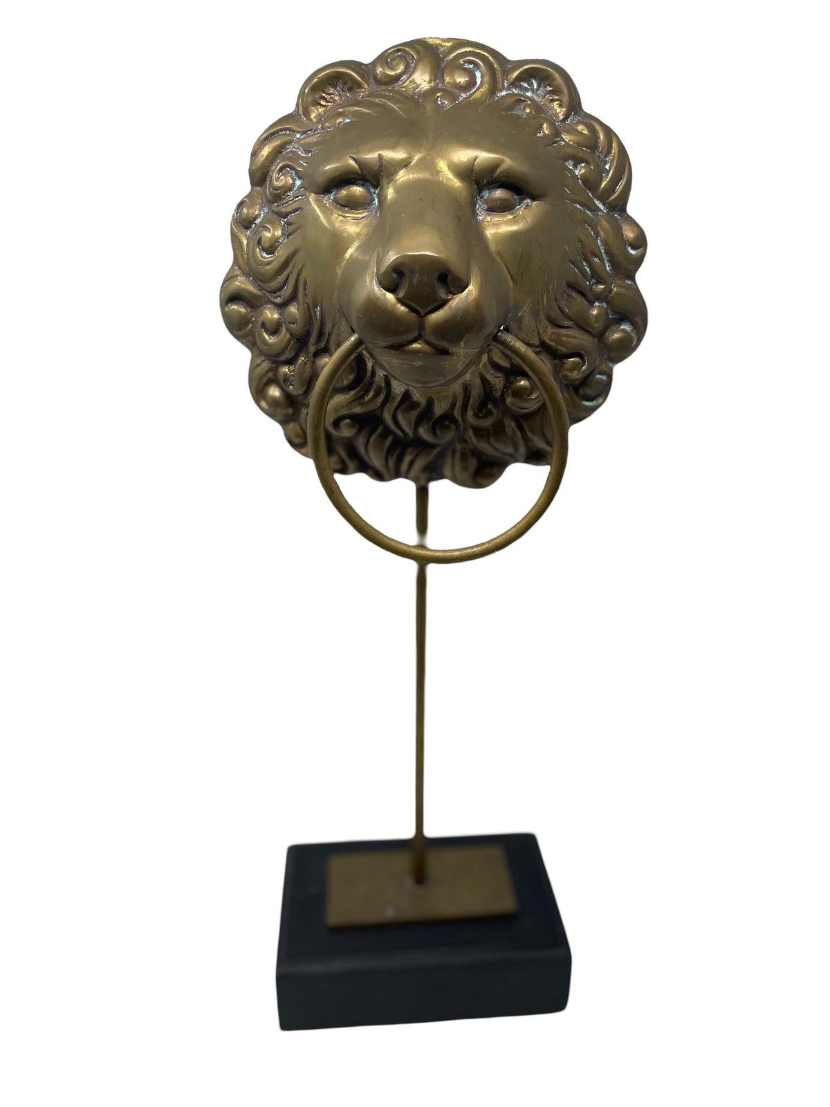 Brass 19" Lion Ring Towel Holder