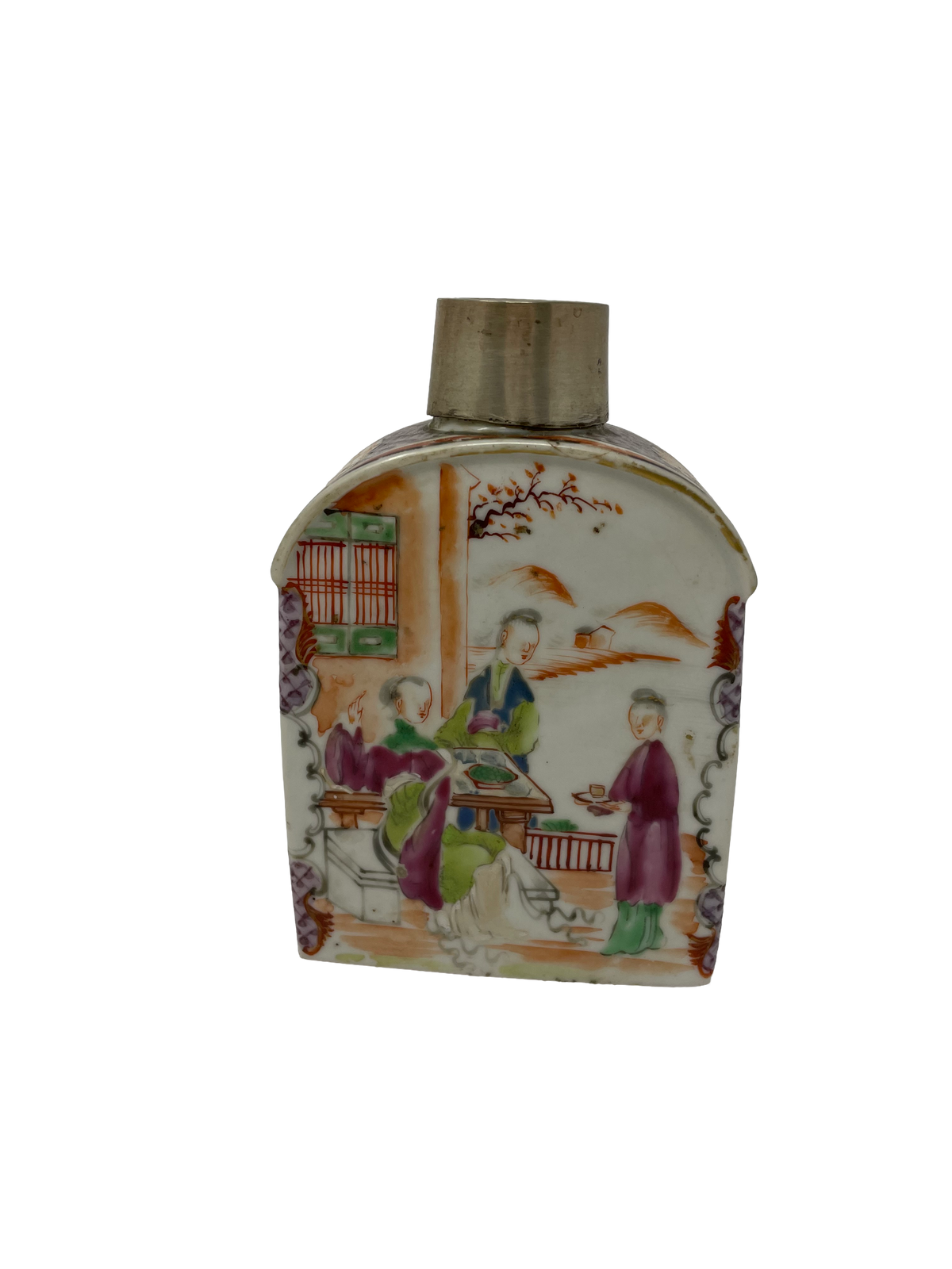 Chinese Export Porcelain Tea Caddy, late 18th C.