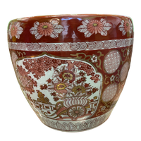 XL Red Imari Cache Pot